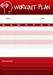 Workout Program Using Google Docs Free Workout Plan Template For Google Docs