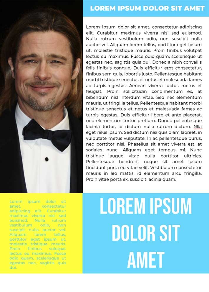 People Magazine Design Page 3 Template for Google Docs