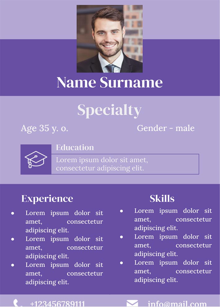 Combination Resume Template for Google Docs