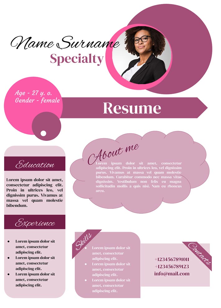 Artist Resume Template for Google Docs