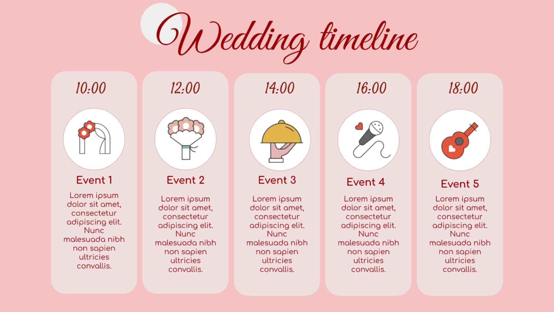 Wedding Timeline Page 4 Template for Google Slides