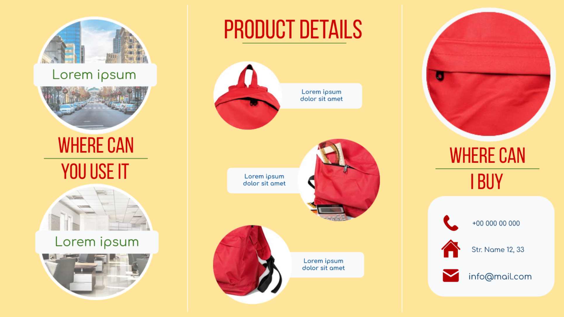 Product Launch Backpack 2 Template for Google Slides