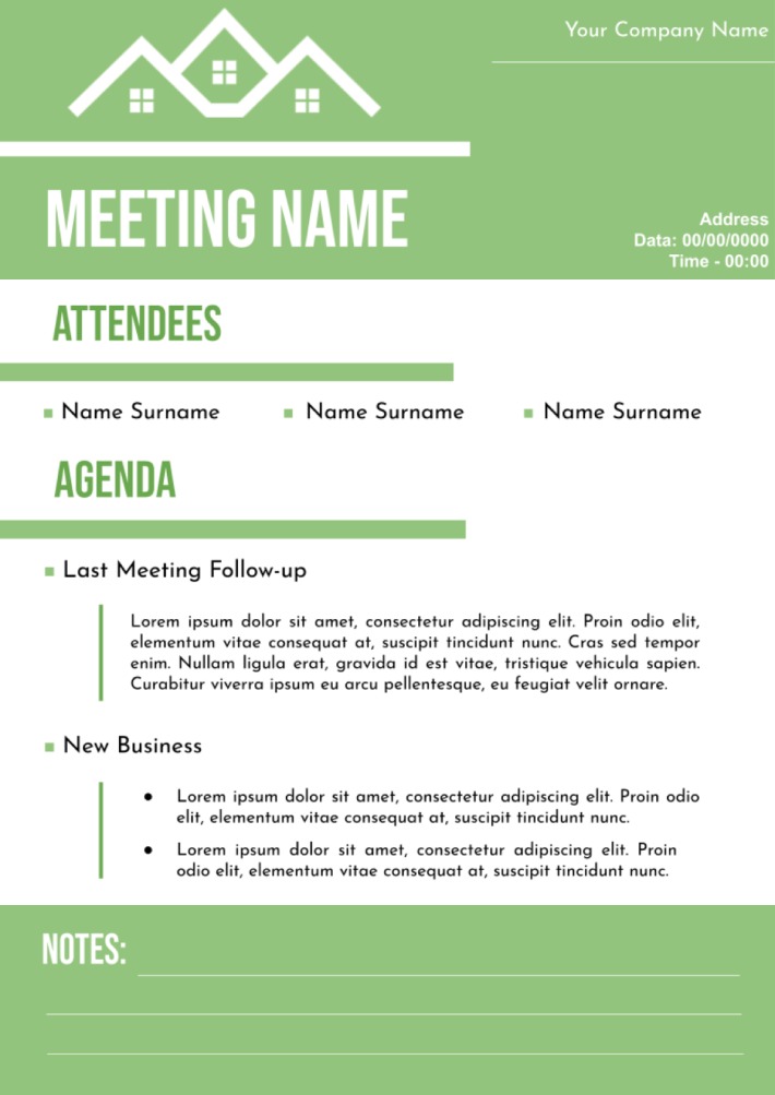 School Meeting Agenda Template Google Docs