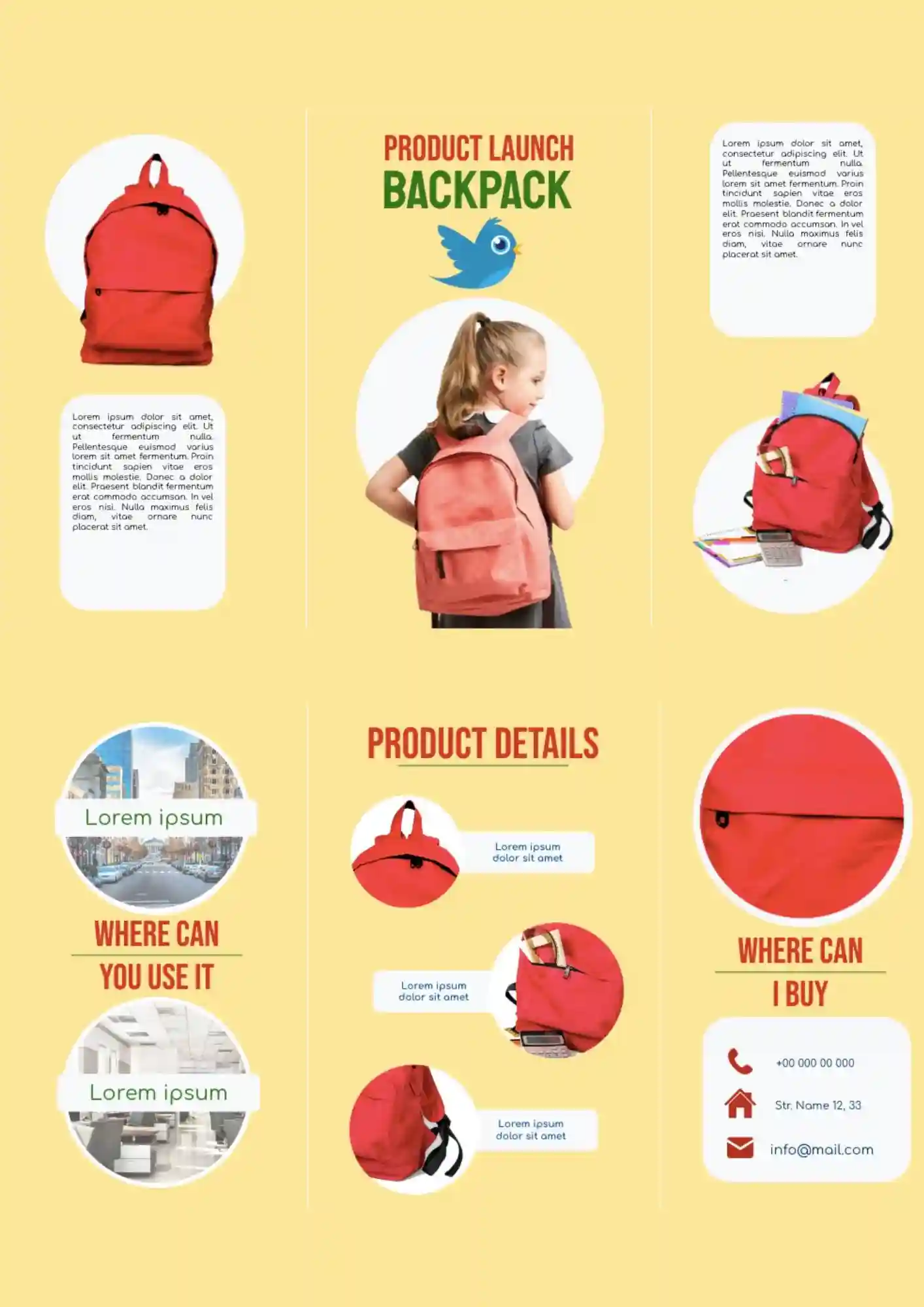 Product Launch Backpack Template