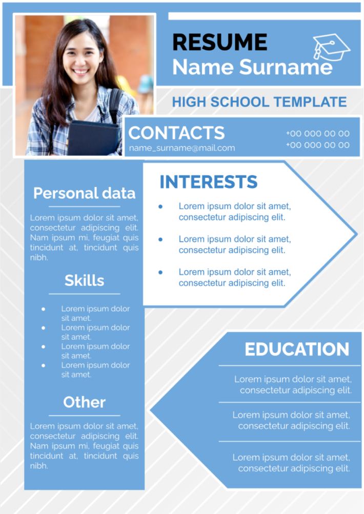 High School Resume Template for Google Docs