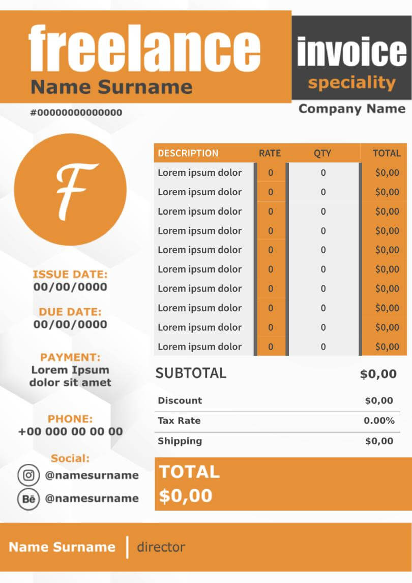 Freelance Invoice Template for Google Docs