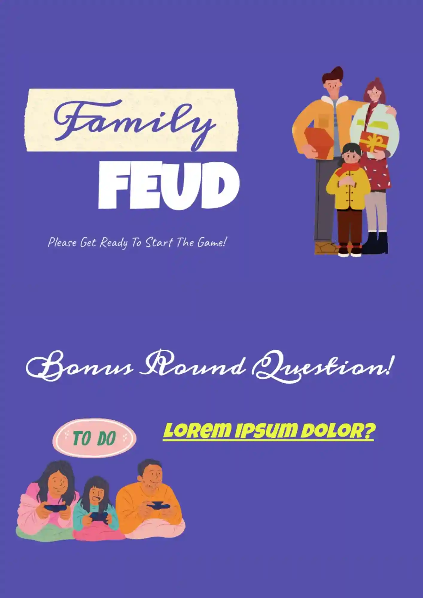 Family Feud Customizable Template
