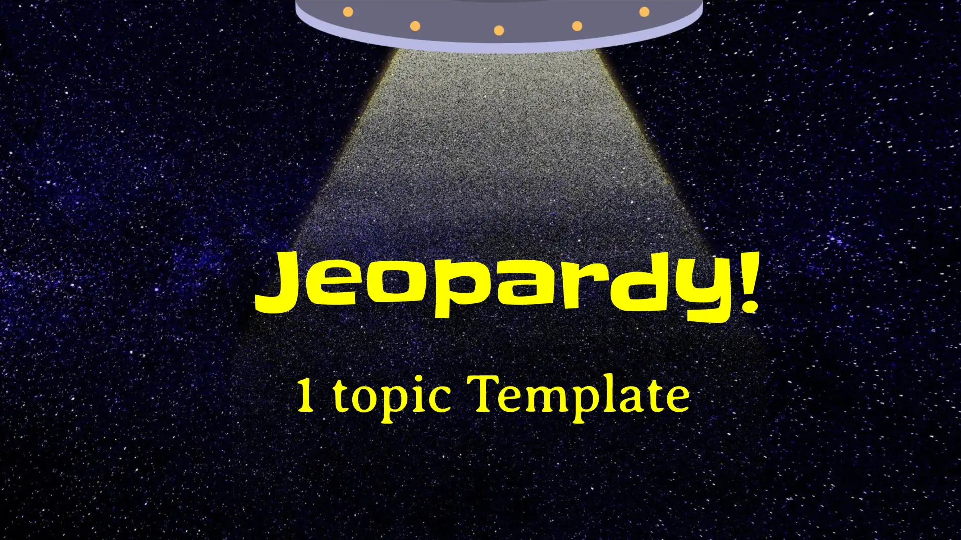 Jeopardy 1-topic Template for Google Slides