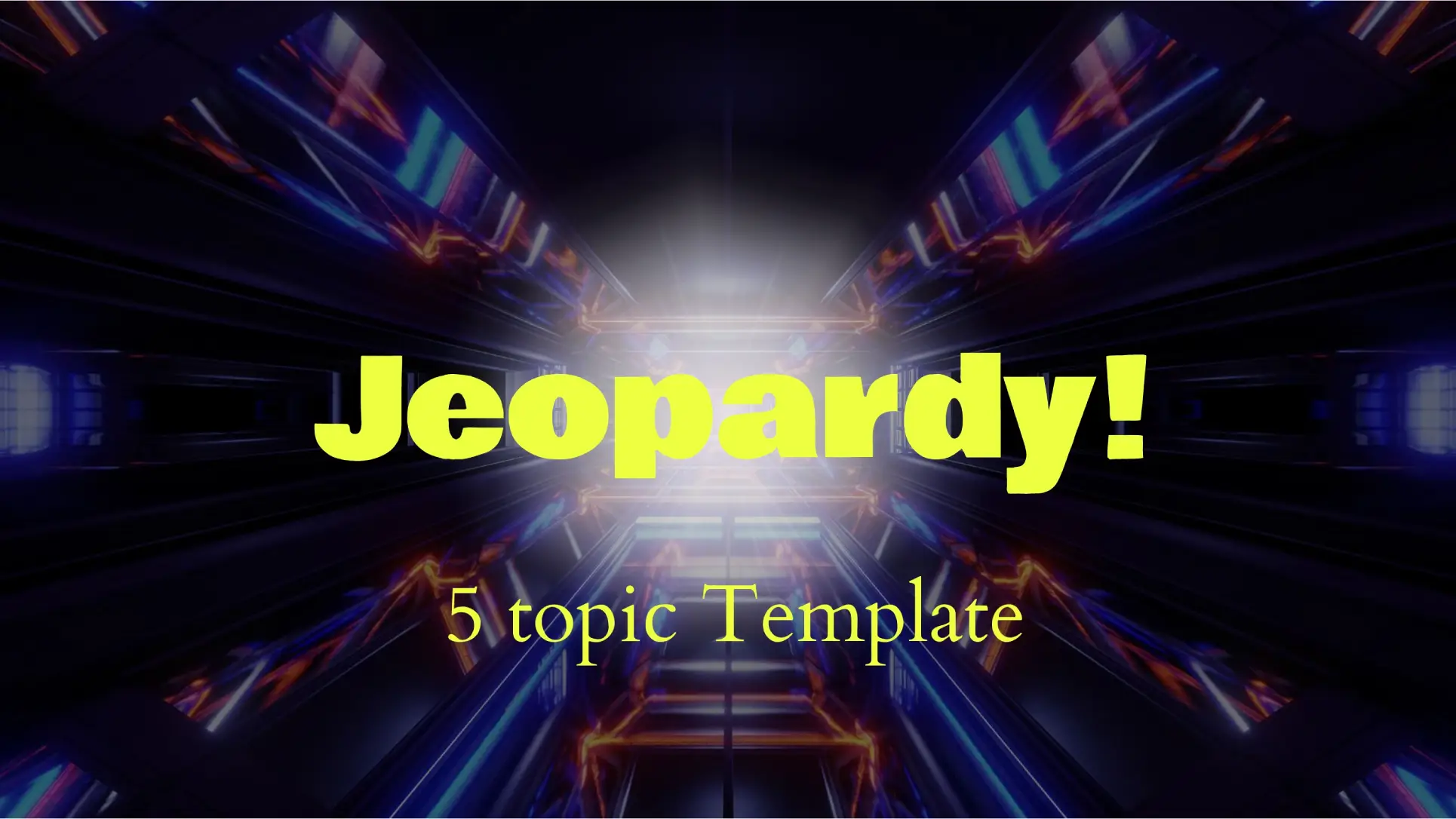Jeopardy With Score Template for Google Slides