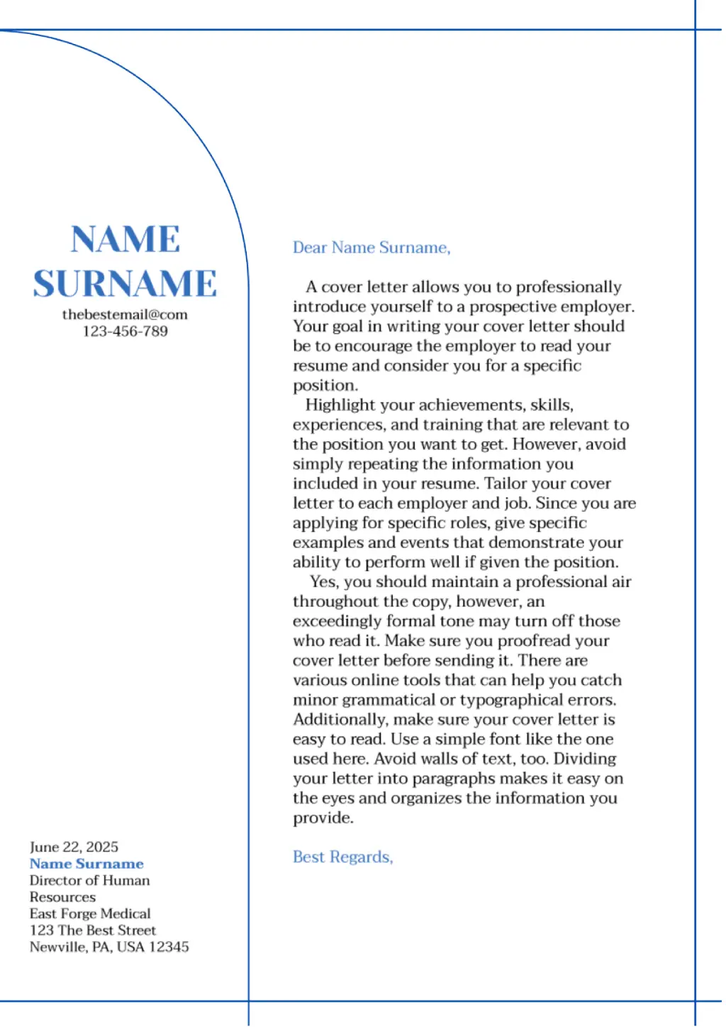 cover letter templates google docs