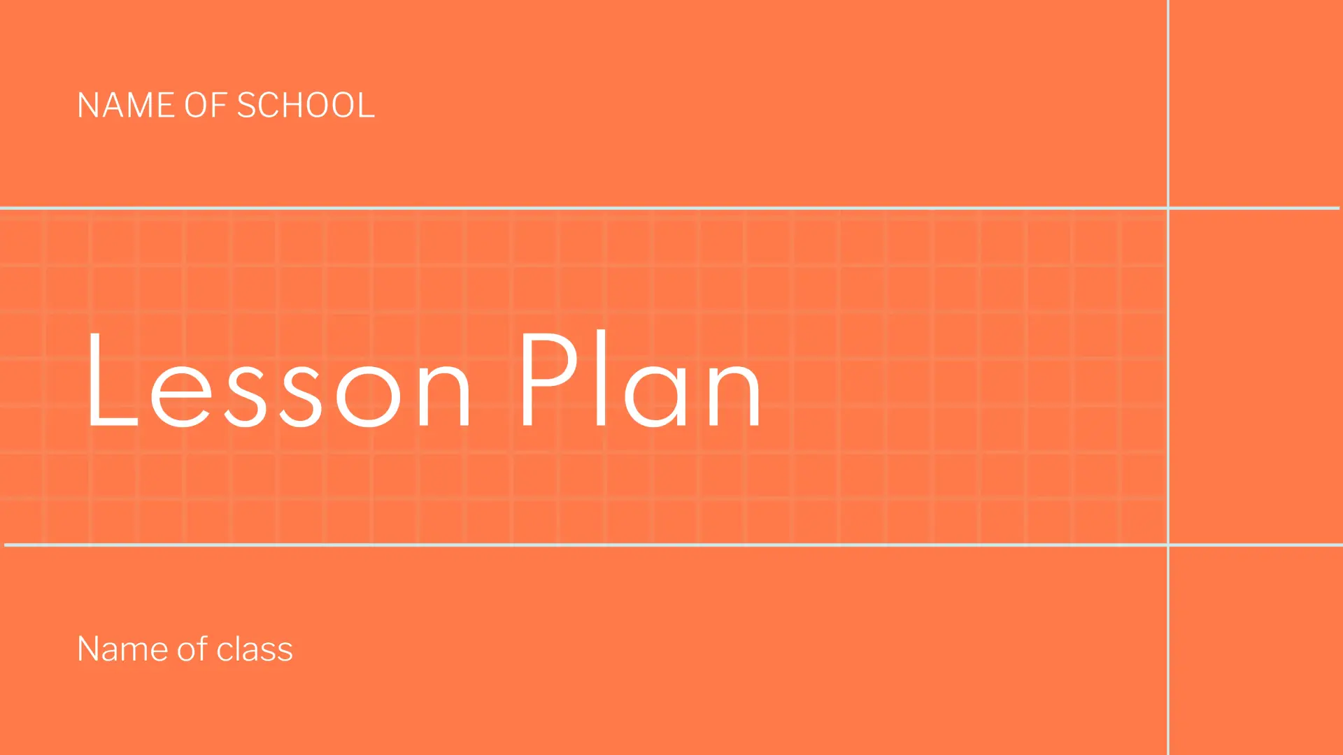 Lesson Plan Template for Google Slides