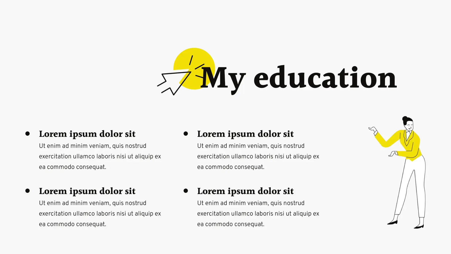 Student Portfolio Education Template for Google Slides