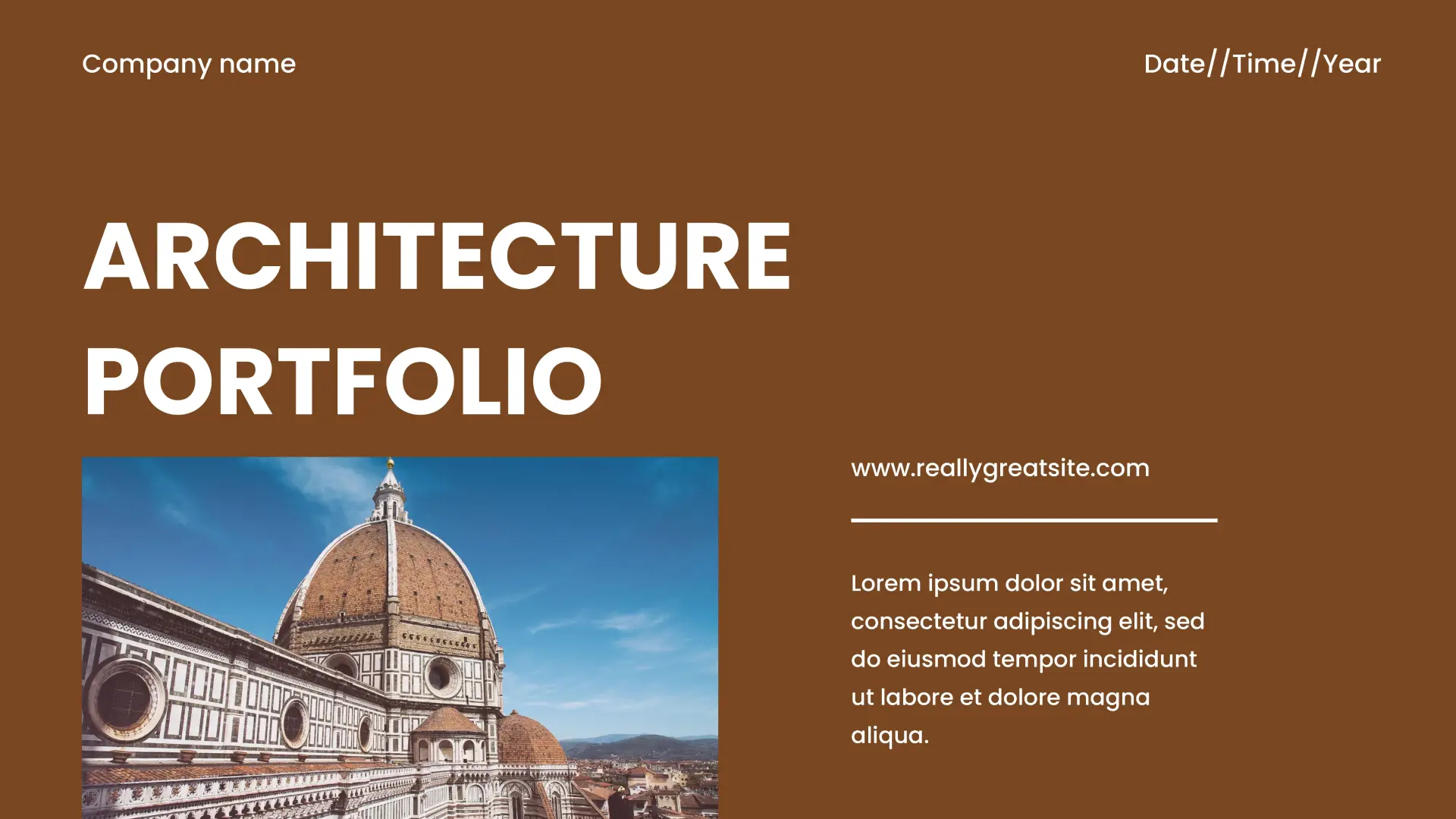 Architecture portfolio Template for Google Slides