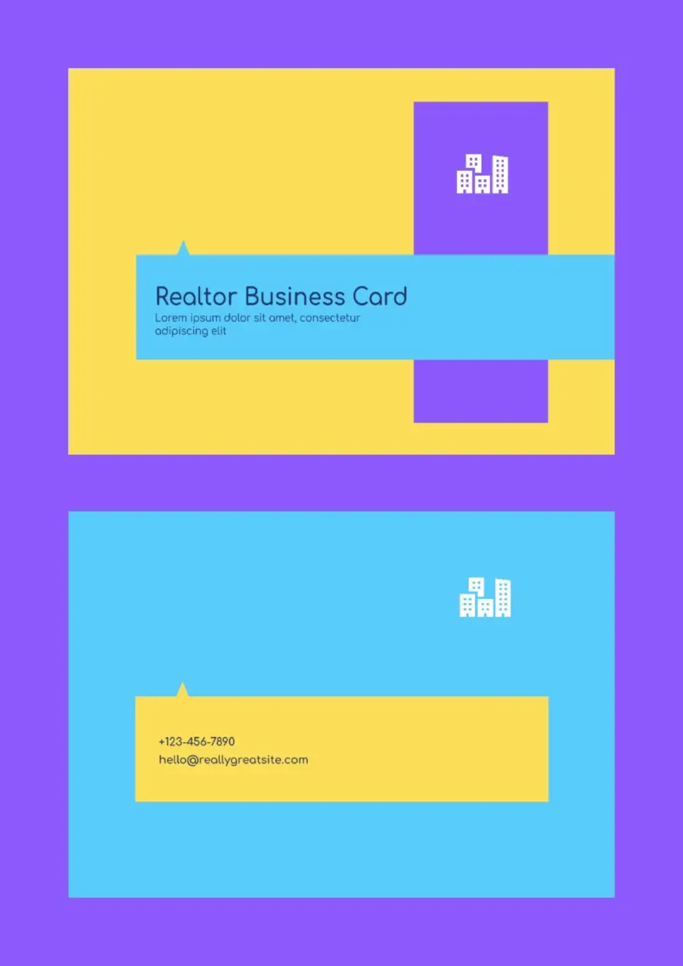 Realtor Business Card Template for Google Docs
