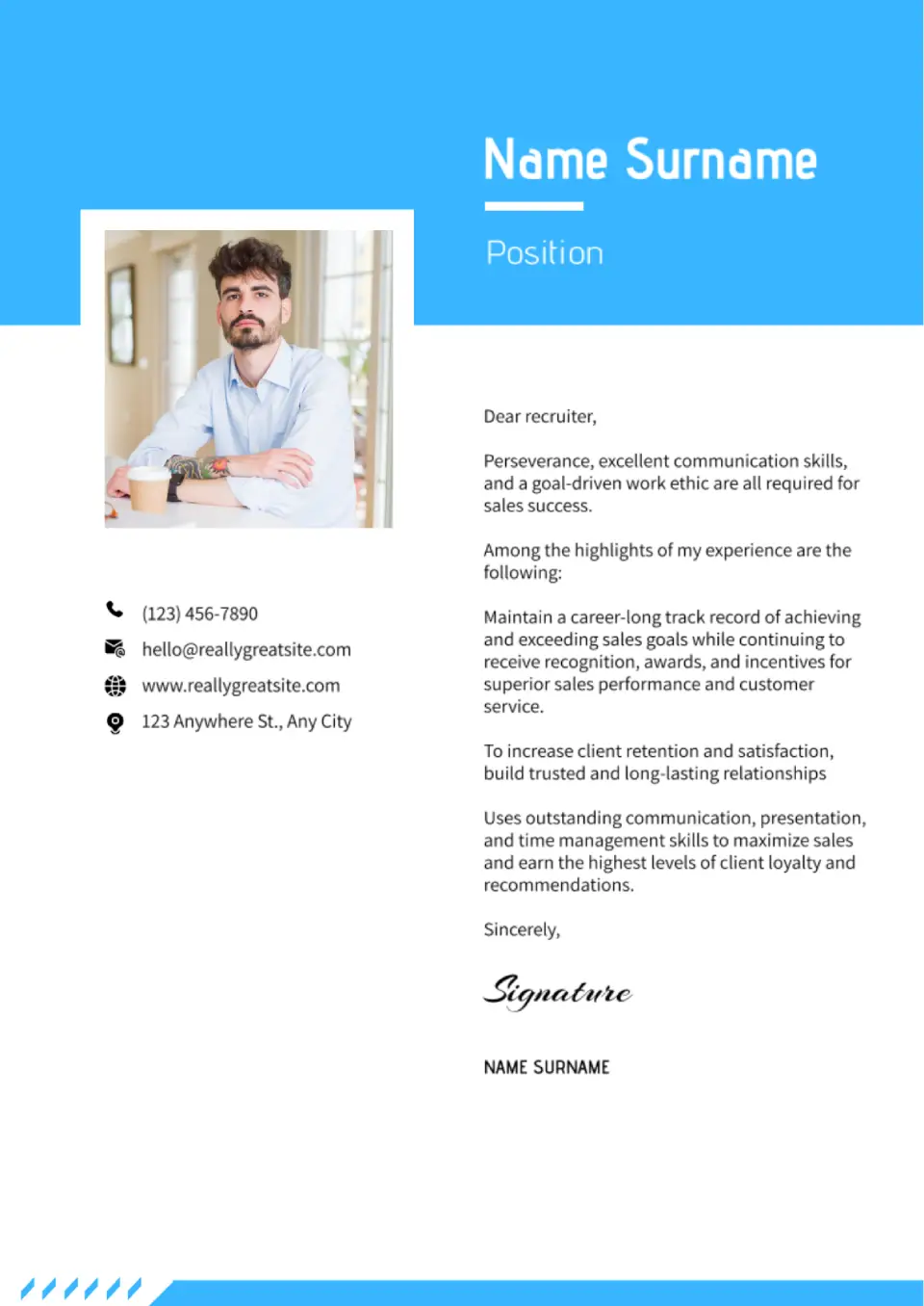 Creative Cover Letter for Google Docs