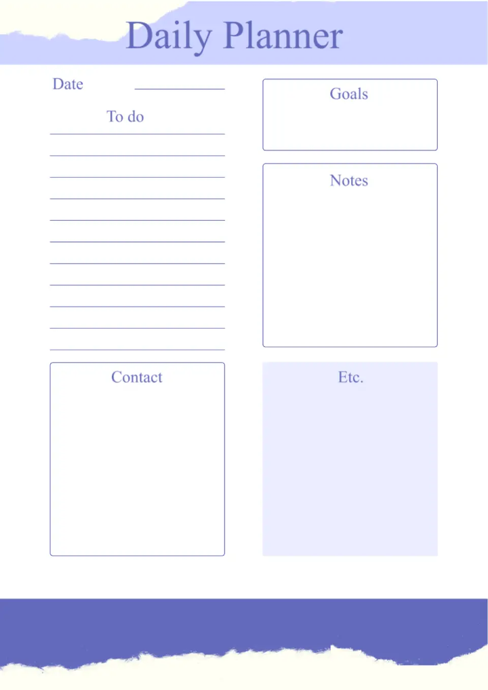 Google Docs Daily Calendar Template