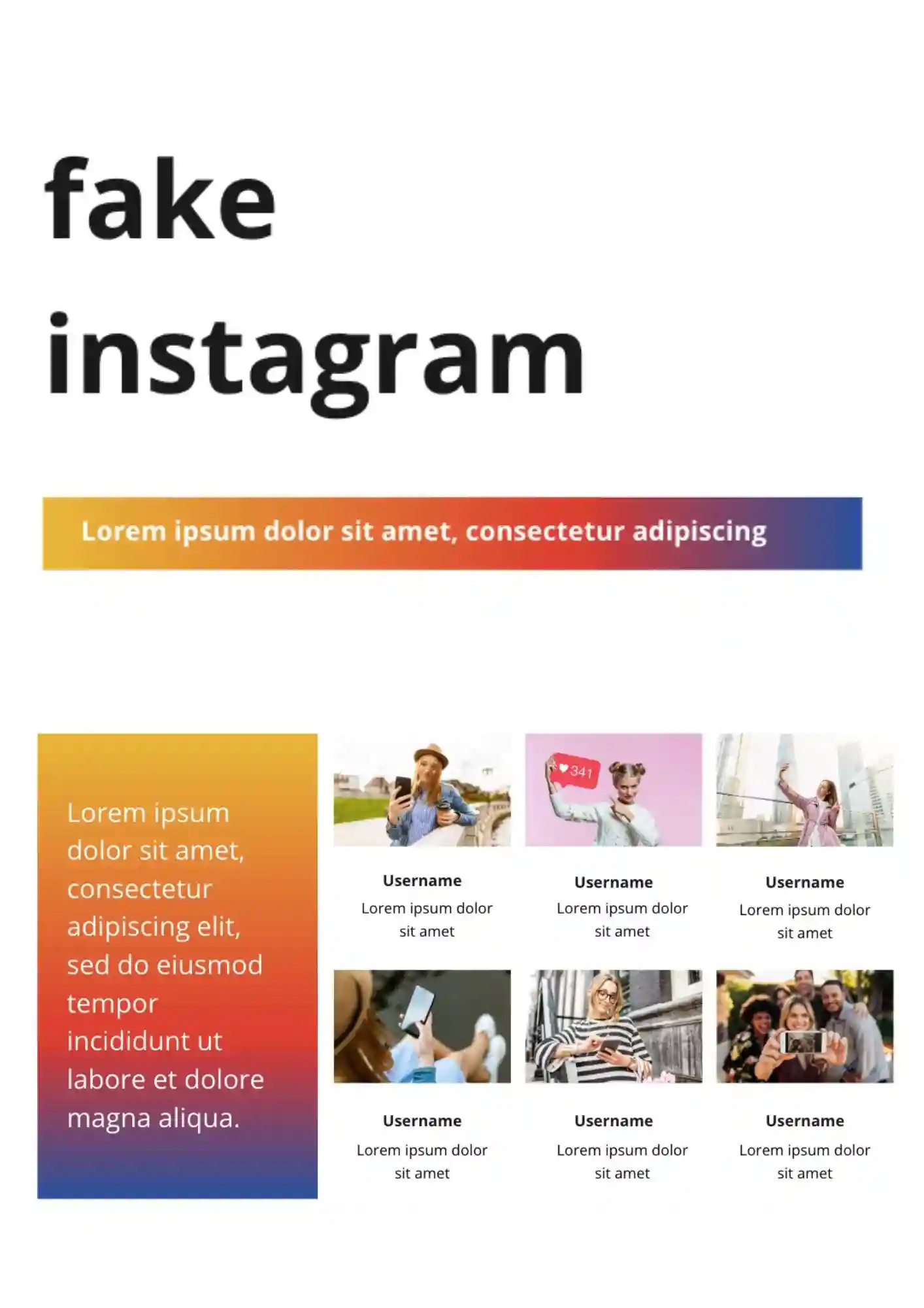 Fake Instagram Template