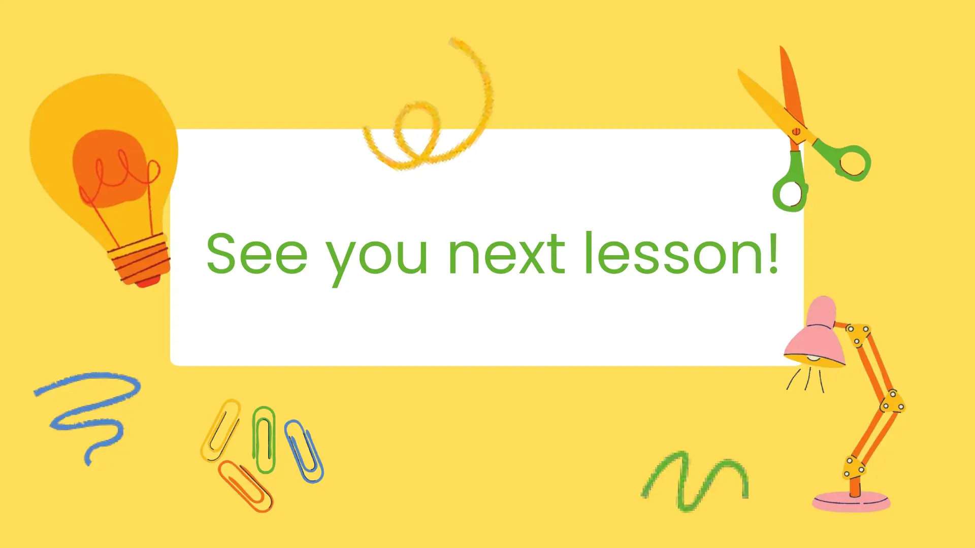 Leson Plan next lesson Template for Google Slides