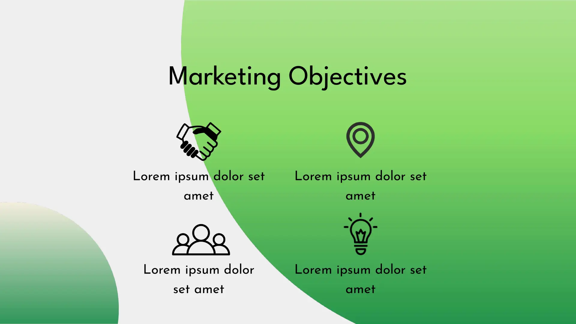 Marketing Plan Objectives Template for Google Slides
