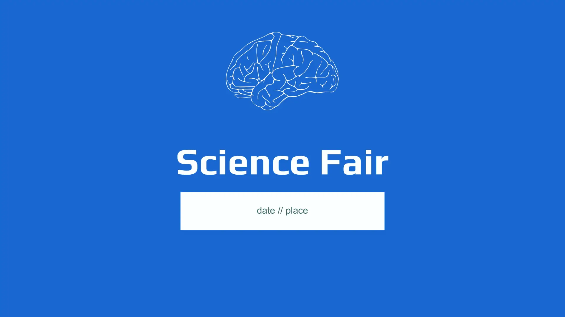 Science Fair Template for Google Slides