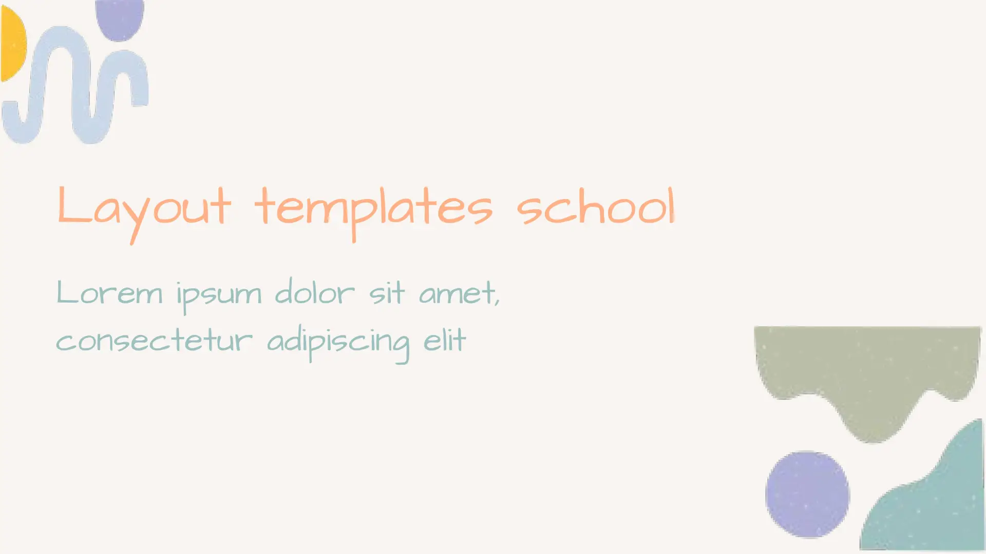 Layout Templates School for Google Slides