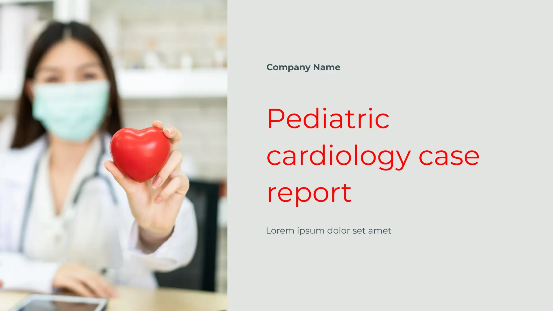 Pediatric Cardiology Case Report Template for Google Slides