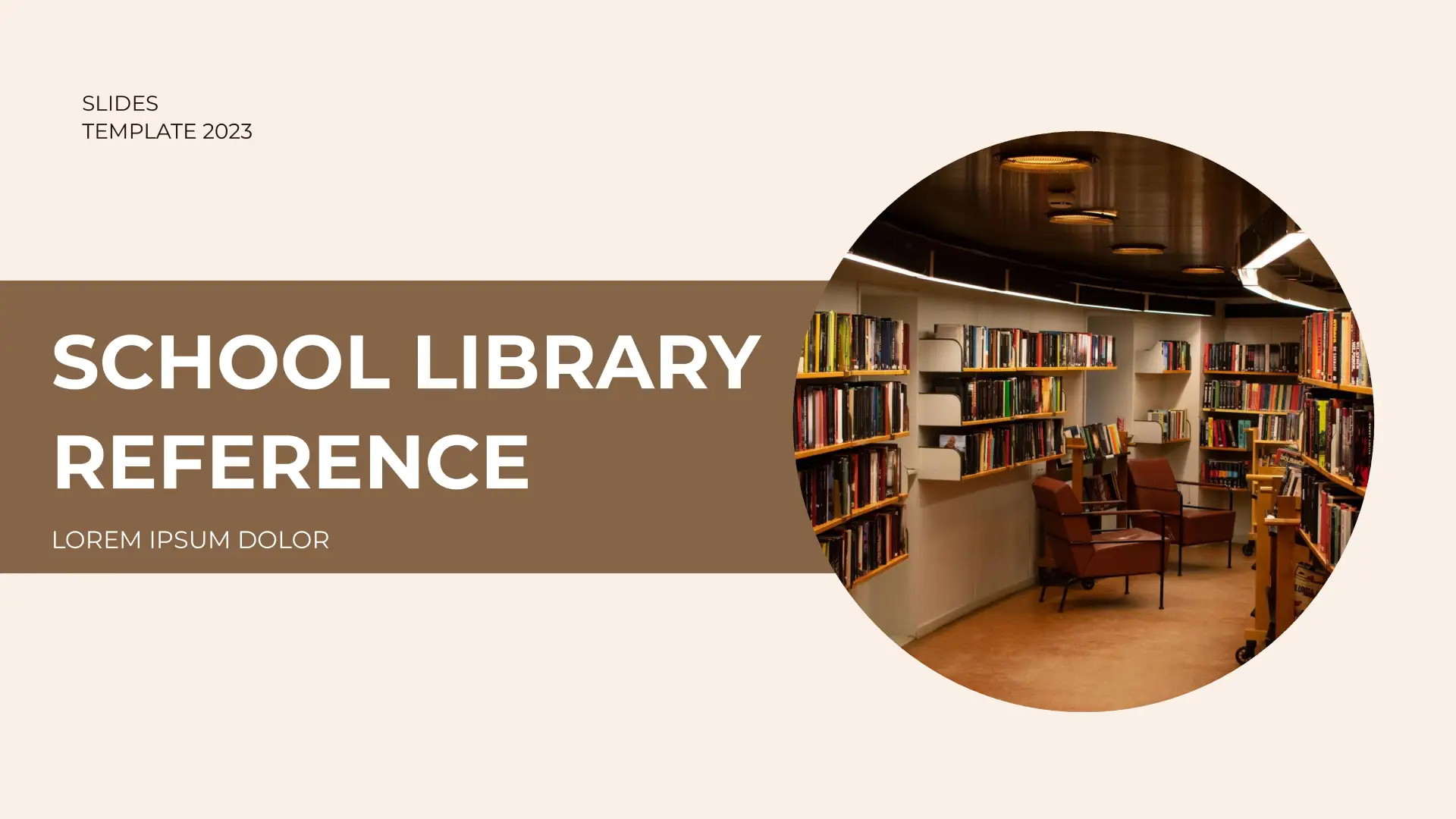 School Library Reference Template for Google Slides