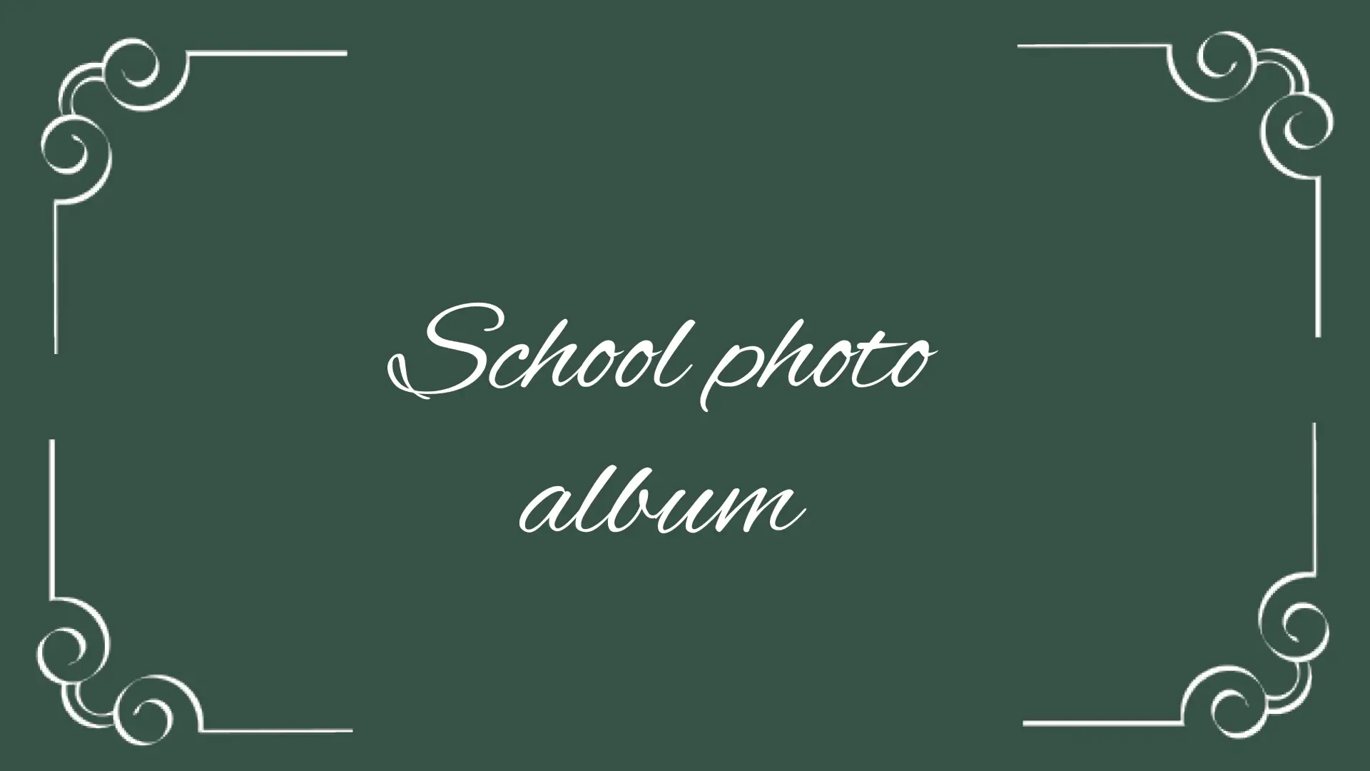School Photo Album Template for Google Slides