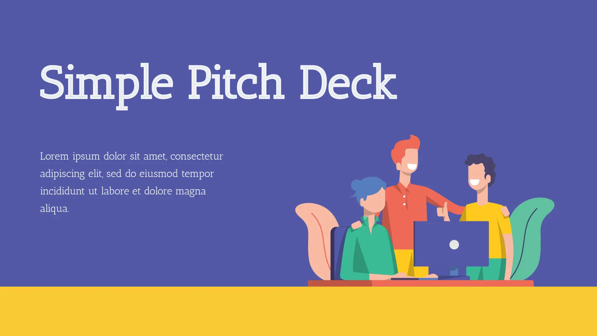 Simple Pitch Deck Template for Google Slides