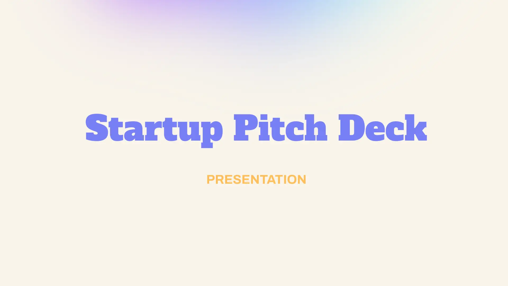 Startup Pitch Deck Template for Google Slides