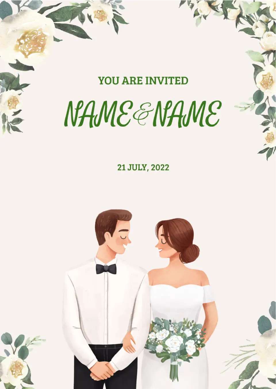 Wedding Invitation Instagram Story Template for Google Docs