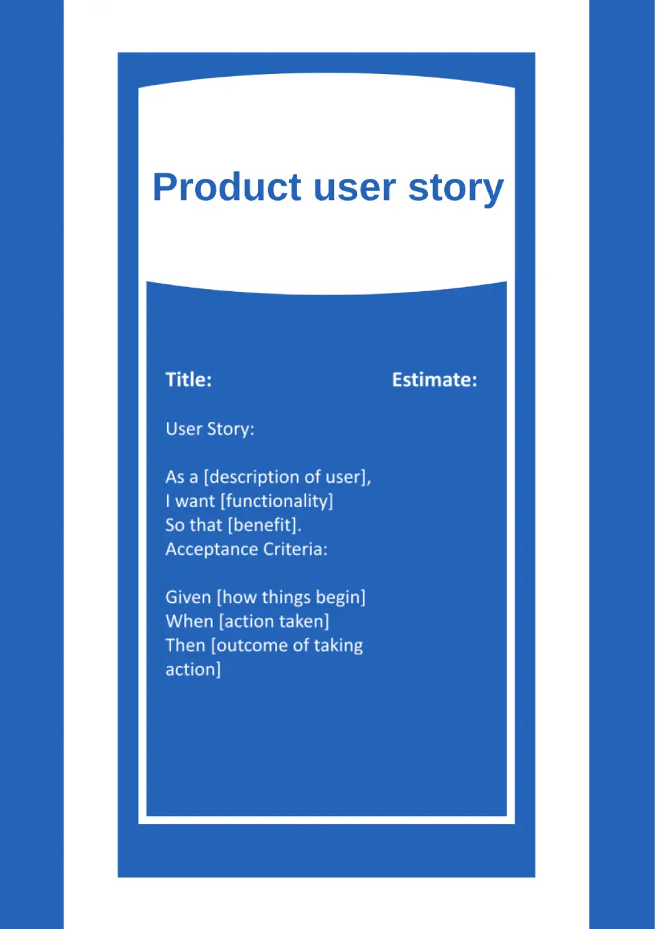 Product User Story Template for Google Docs