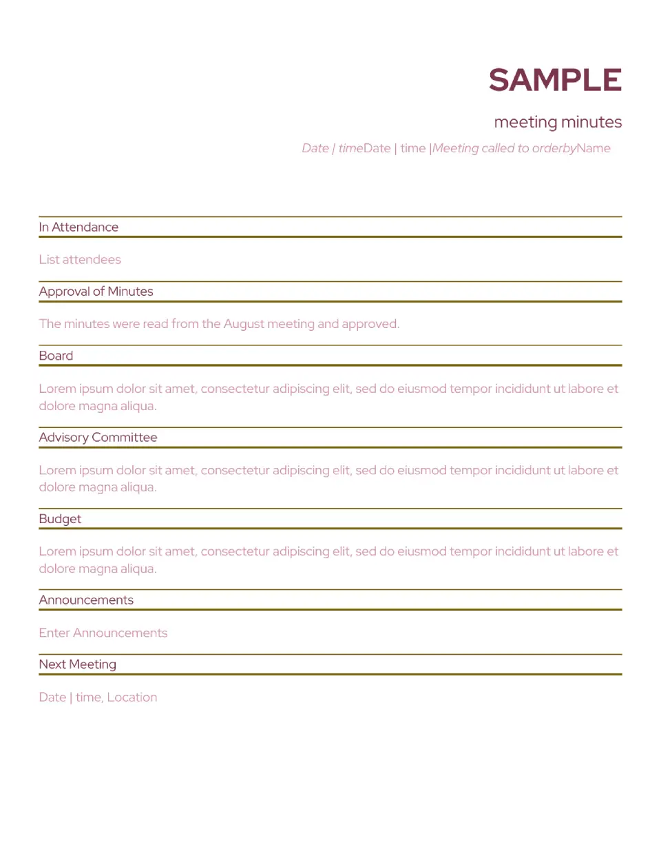9 Meeting Minutes Templates For Google Docs Free Download