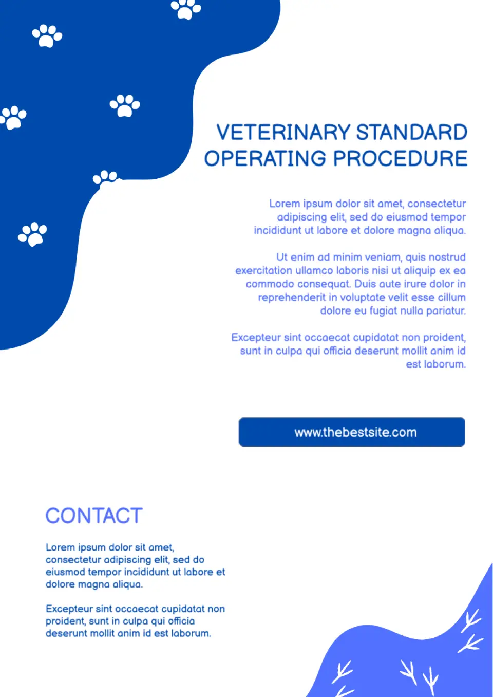 Veterinary Standard Operating Procedure Template for Google Docs