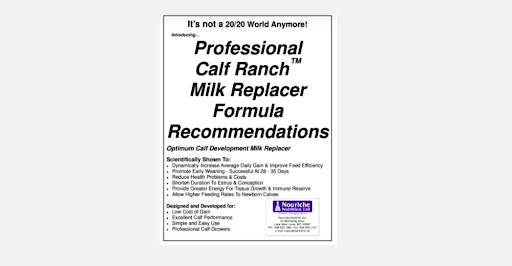 Brochure intended for Professional Calf Ranch MR Formula