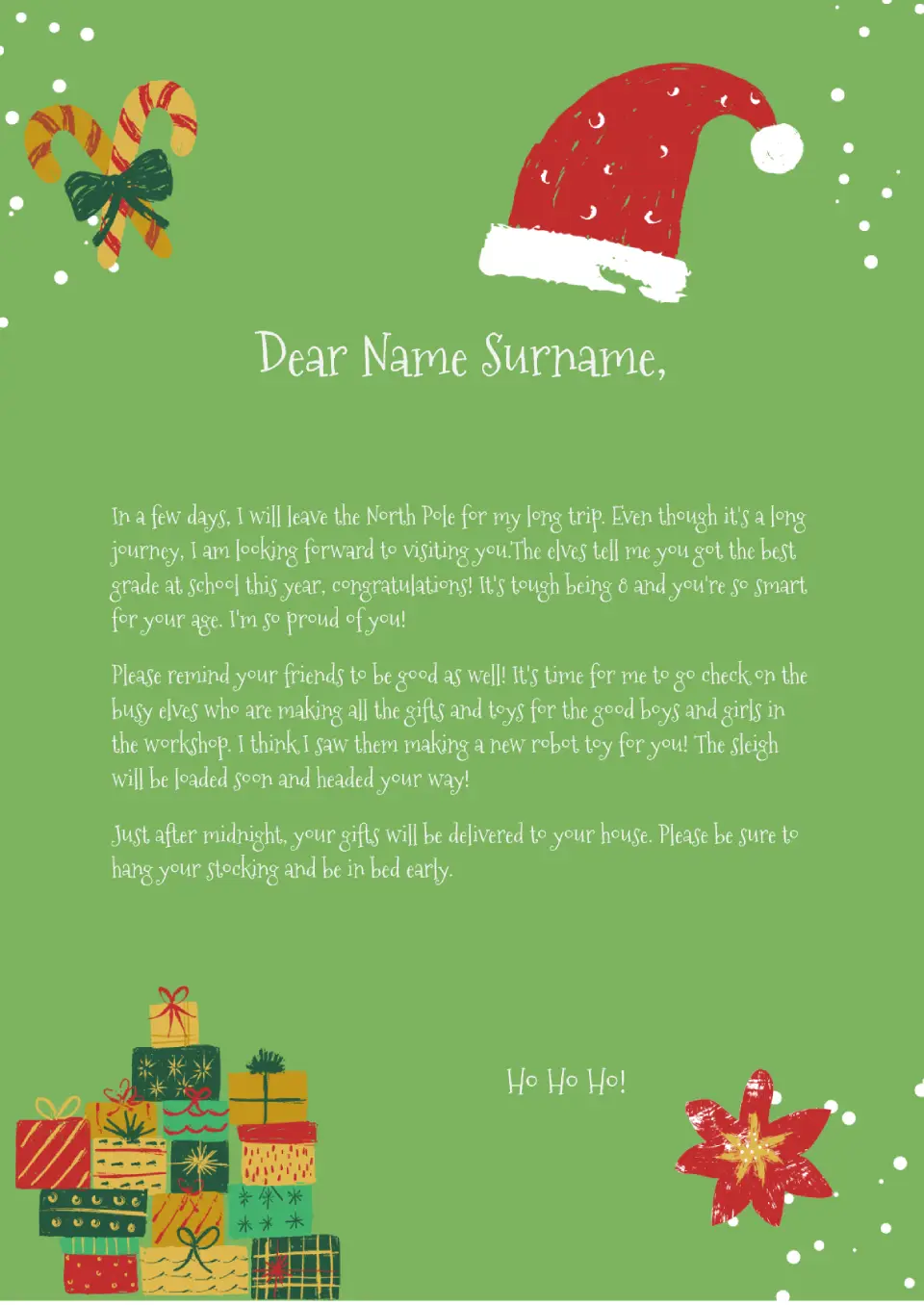 Christmas Letter Template for Google Docs