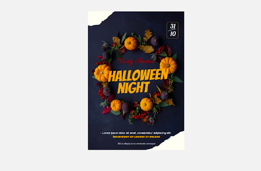 Flyer for celebration of Halloween Party Template