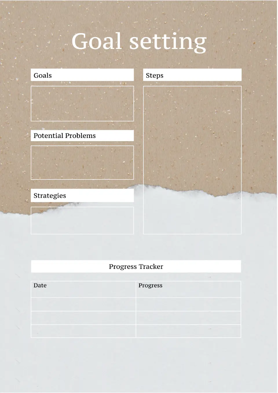 Goal Setting Template for Google Docs