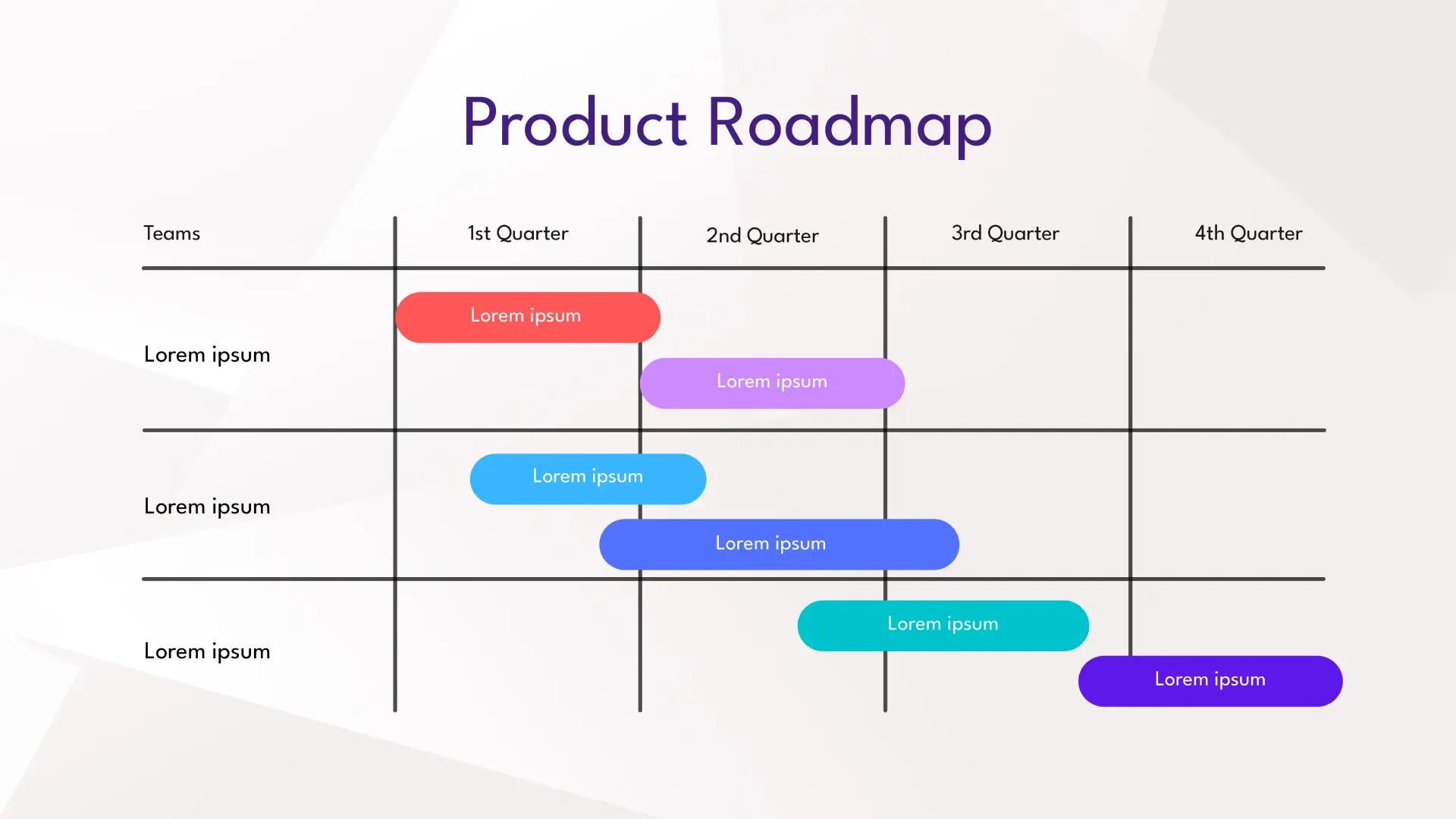 Product Roadmap page 4 Template for Google Slides