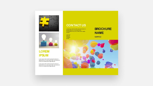 Yellow Event Brochure for the Usage via Google Docs