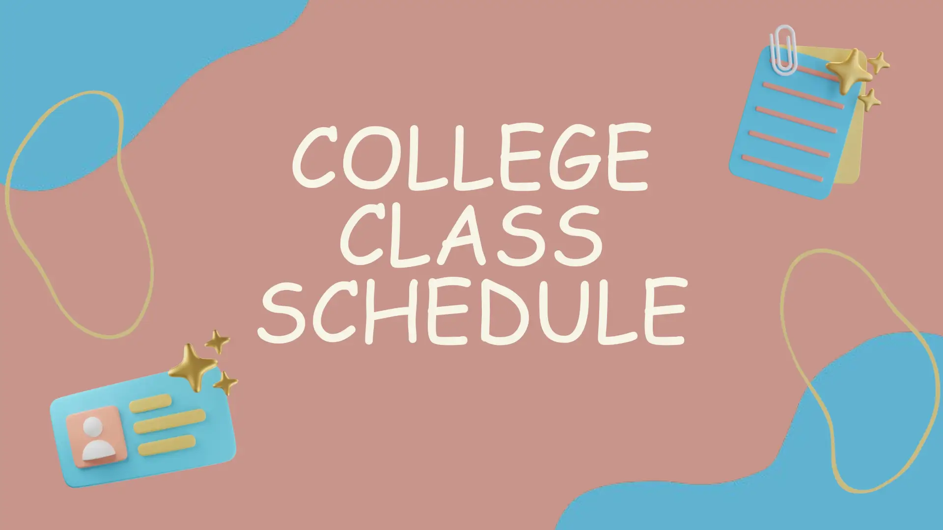 College Class Schedule Template for Google Slides