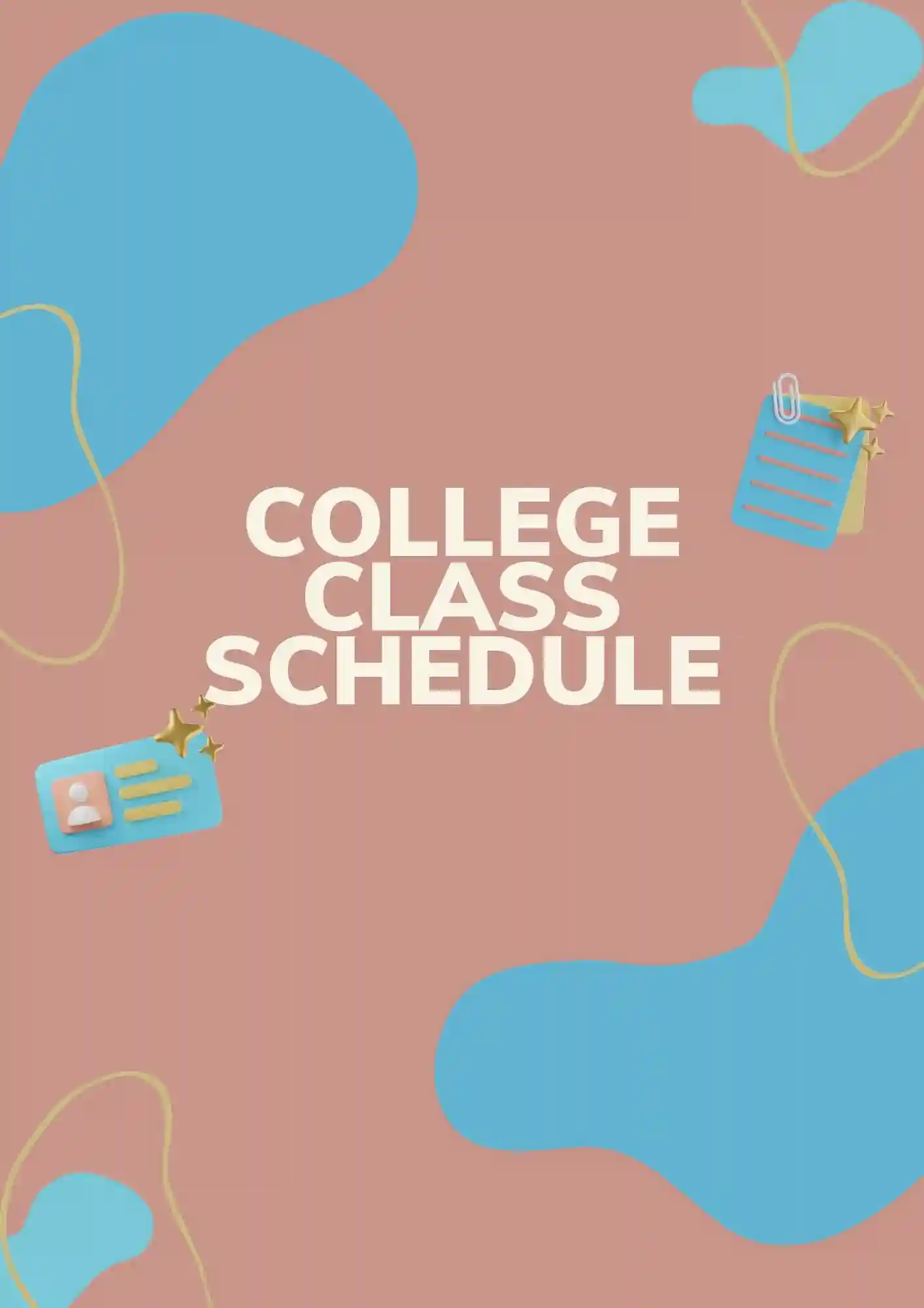 College Class Schedule Template