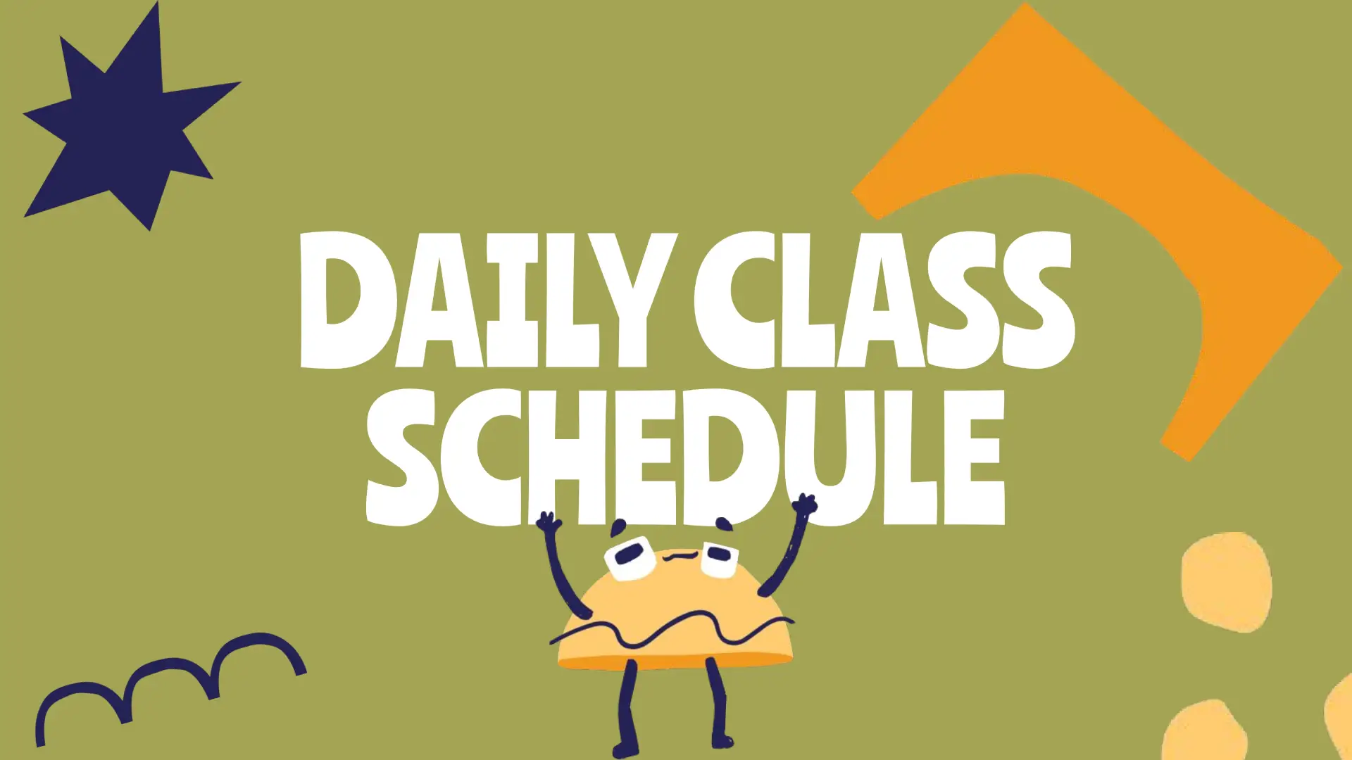 Daily Class Schedule Template for Google Slides