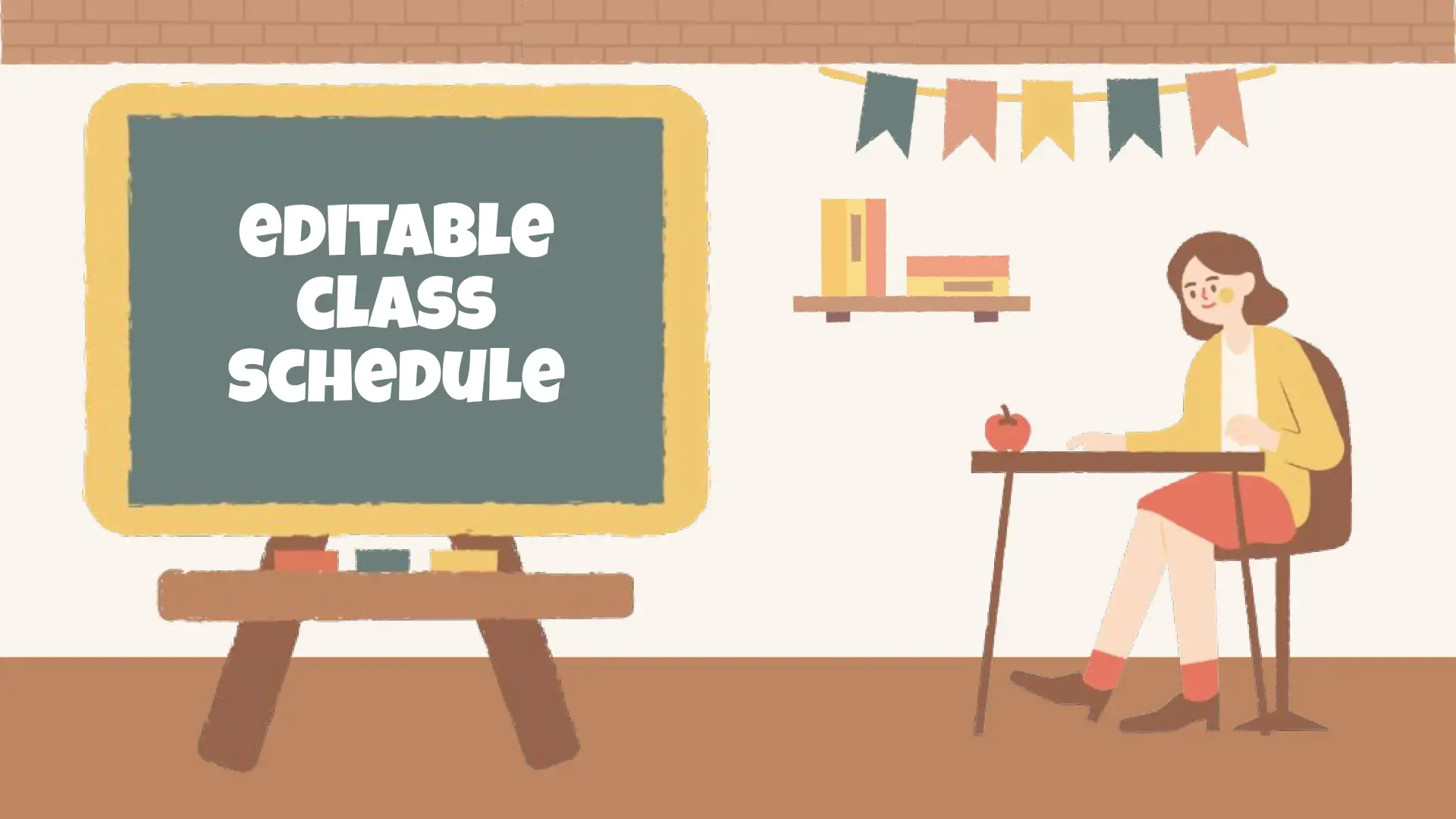 Editable Class Schedule Template for Google Slides