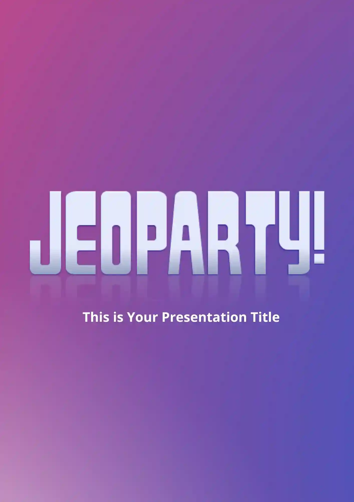 4 Topic Jeopardy Template