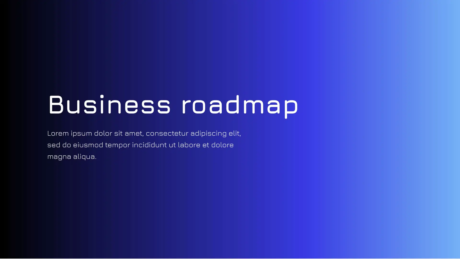 Business Roadpmap Template