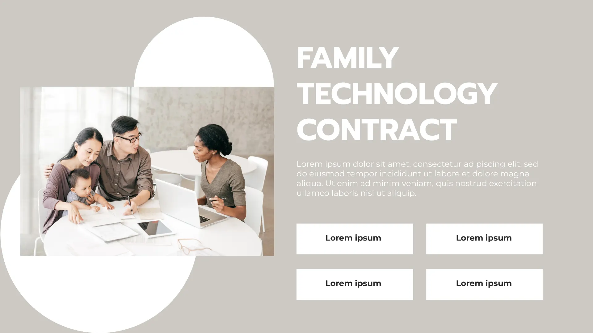 Family technology contract template