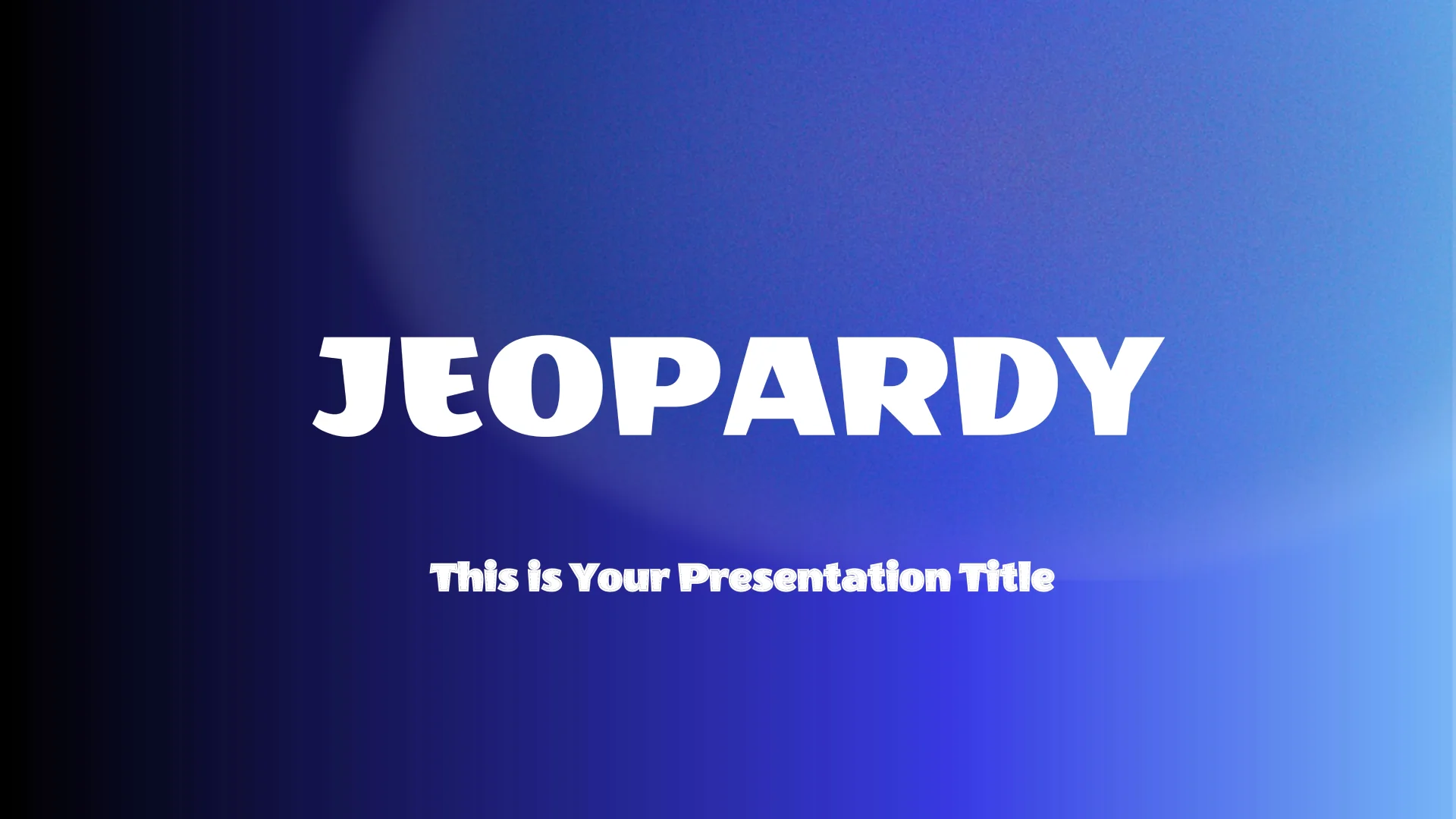 Jeopardy Board Template