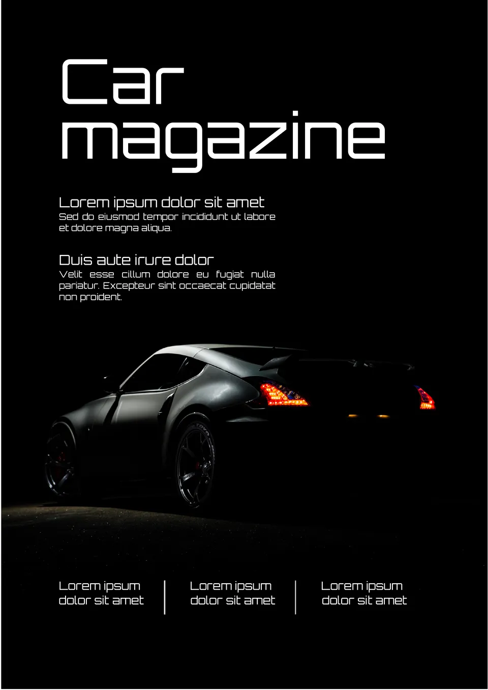 Car Magazine Template
