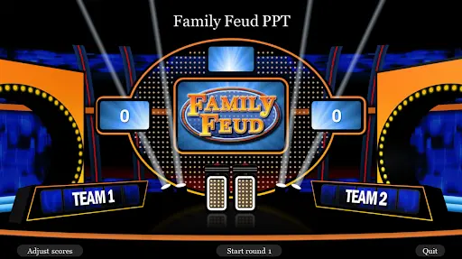 Creative Family Feud PPT Presentation Slide Template